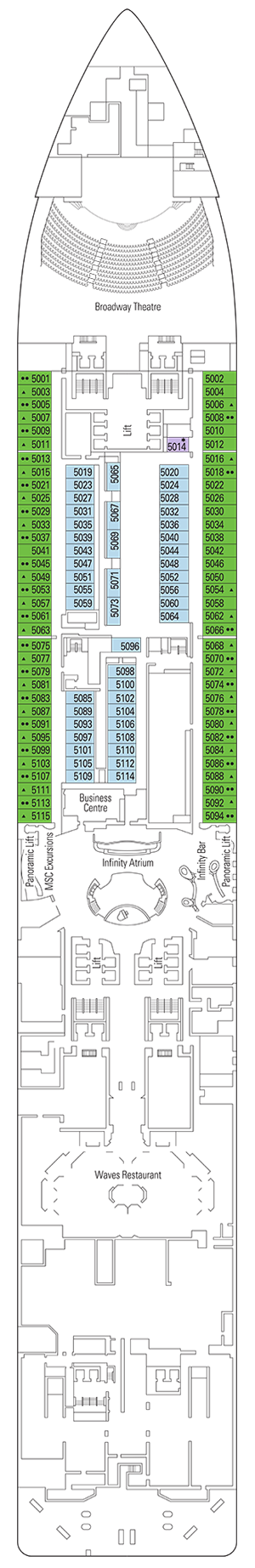 Plan for 5 - Colosseo Deck