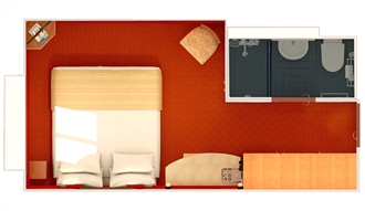 Sample Cabin Image for Category Code 6C (Oceanview Stateroom)