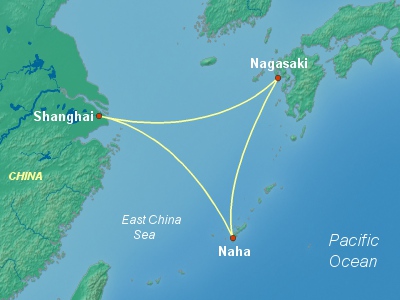 Asia, Africa, Middle East Cruise Itinerary Map