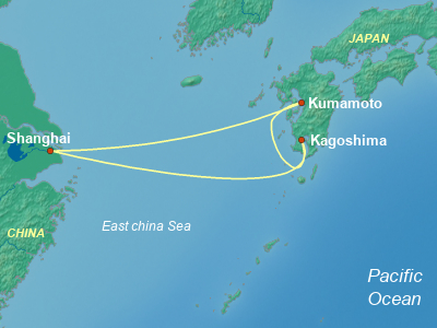 Asia, Africa, Middle East Cruise Itinerary Map
