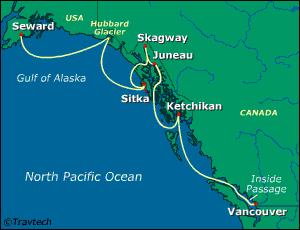 Alaska Cruise Itinerary Map