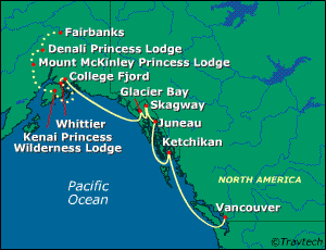 Alaska Cruise Itinerary Map