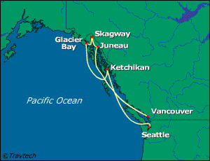 Alaska Cruise Itinerary Map