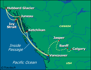 Alaska Cruise Itinerary Map
