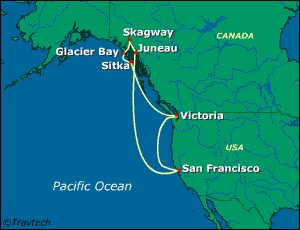 Alaska Cruise Itinerary Map