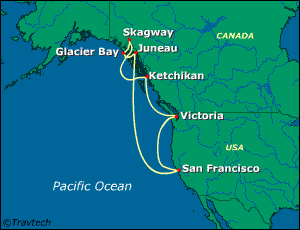 Alaska Cruise Itinerary Map