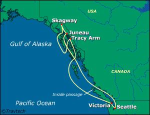 Alaska Cruise Itinerary Map