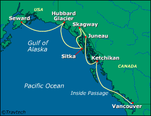 Alaska Cruise Itinerary Map