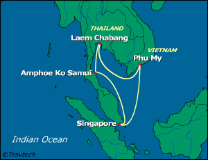 Asia Cruise Itinerary Map