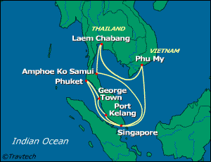 Asia Cruise Itinerary Map