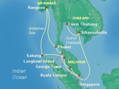Asia Cruise Itinerary Map