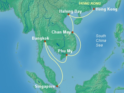 Asia Cruise Itinerary Map