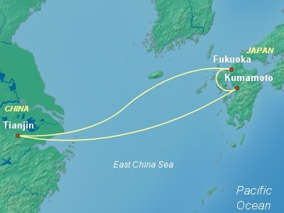 Japan Cruise Itinerary Map