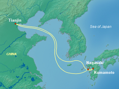 Japan Cruise Itinerary Map