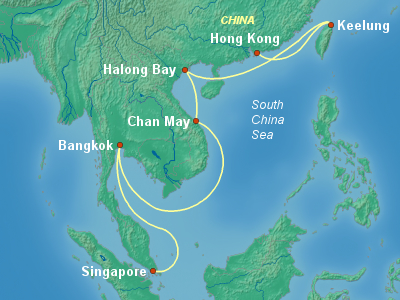 Asia Cruise Itinerary Map