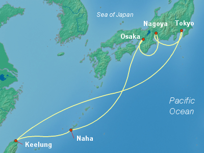 Japan Cruise Itinerary Map