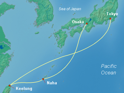 Japan Cruise Itinerary Map