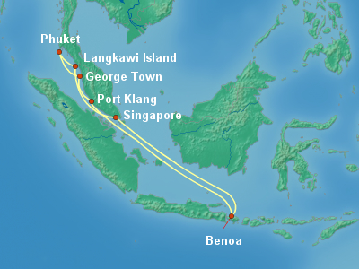 Asia Cruise Itinerary Map