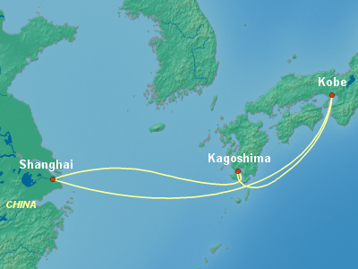 Japan Cruise Itinerary Map