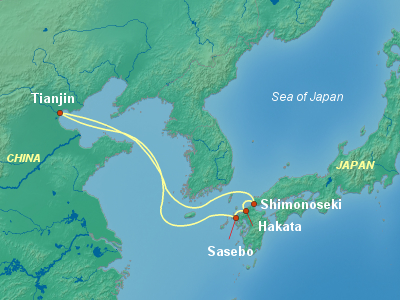 Asia Cruise Itinerary Map