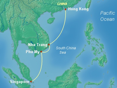 Asia Cruise Itinerary Map
