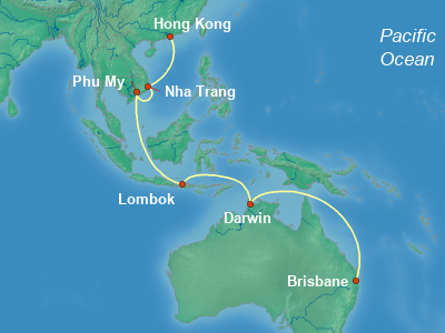 Asia Cruise Itinerary Map
