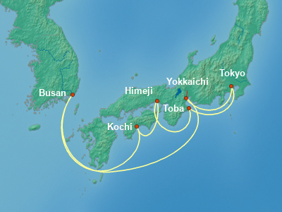Japan Cruise Itinerary Map