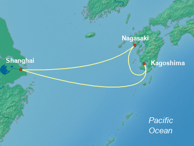 Japan Cruise Itinerary Map