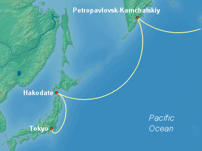 Japan Cruise Itinerary Map
