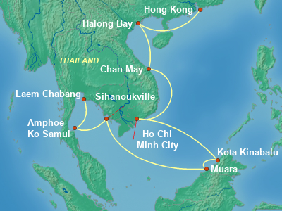 Asia Cruise Itinerary Map
