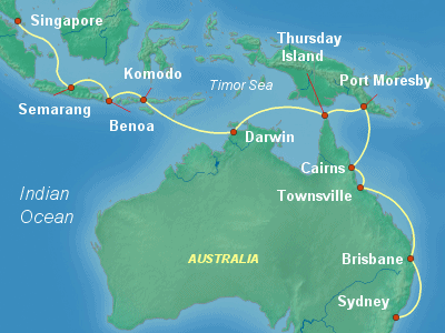 Asia Cruise Itinerary Map