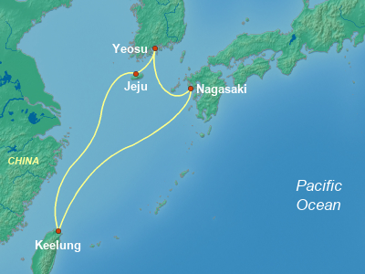China Cruise Itinerary Map