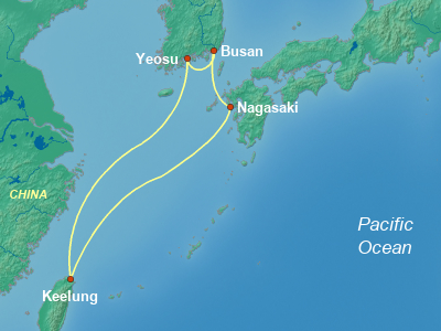 Japan Cruise Itinerary Map