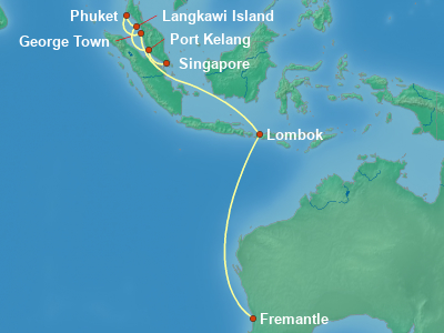 Asia Cruise Itinerary Map