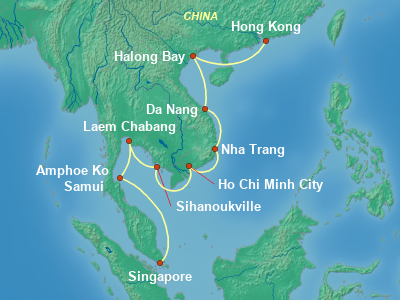 Asia Cruise Itinerary Map