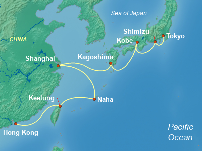 Japan Cruise Itinerary Map