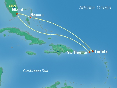 Caribbean Cruise Itinerary Map