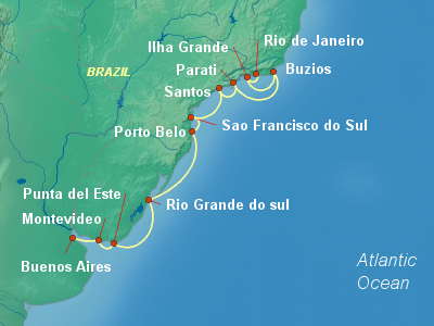 South America Cruise Itinerary Map