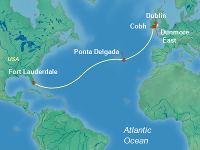 Transatlantic Cruise Itinerary Map