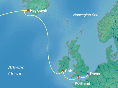 Transatlantic Cruise Itinerary Map