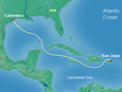 Transatlantic Cruise Itinerary Map