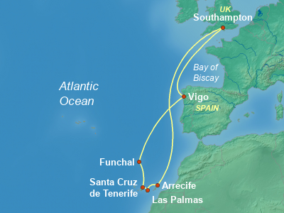 Canary Islands Cruise Itinerary Map
