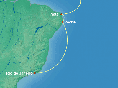 Transatlantic Cruise Itinerary Map