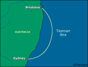 Australia, New Zealand Cruise Itinerary Map