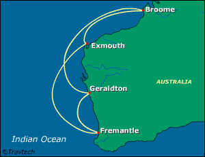 Australia, New Zealand Cruise Itinerary Map