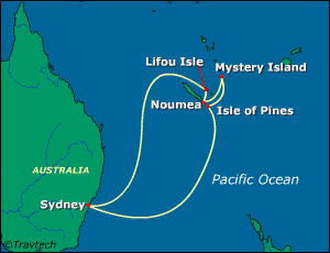 Pacific Islands Cruise Itinerary Map