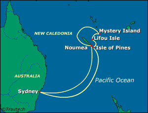 Pacific Islands Cruise Itinerary Map