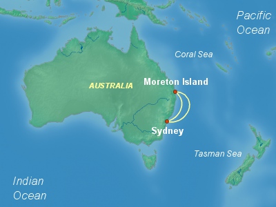 Australia, New Zealand Cruise Itinerary Map