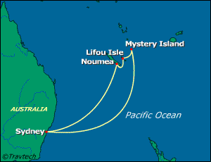Pacific Islands Cruise Itinerary Map