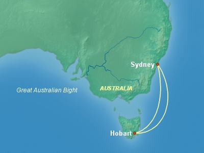 Australia, New Zealand Cruise Itinerary Map